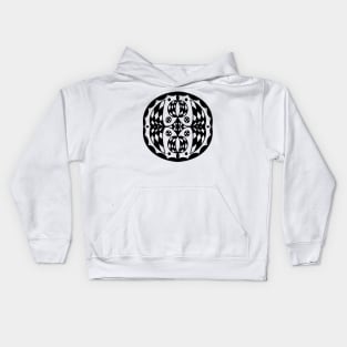 Dimensional Circle and Flower Fractal Geometry Kids Hoodie